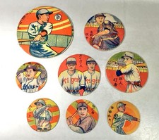 Vintage Japanese Menko Card Old Pro Baseball Tigers Giants Manga Toy