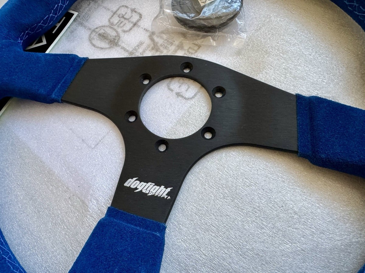Narita Dogfight SPL Race Pro Steering Wheel 350mm Blue Suede Brand