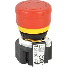 1PC IDEC CORPORATION XA1E-BV302V-R E-stop switch, 29mm Mushroom head, 2NC, PCB