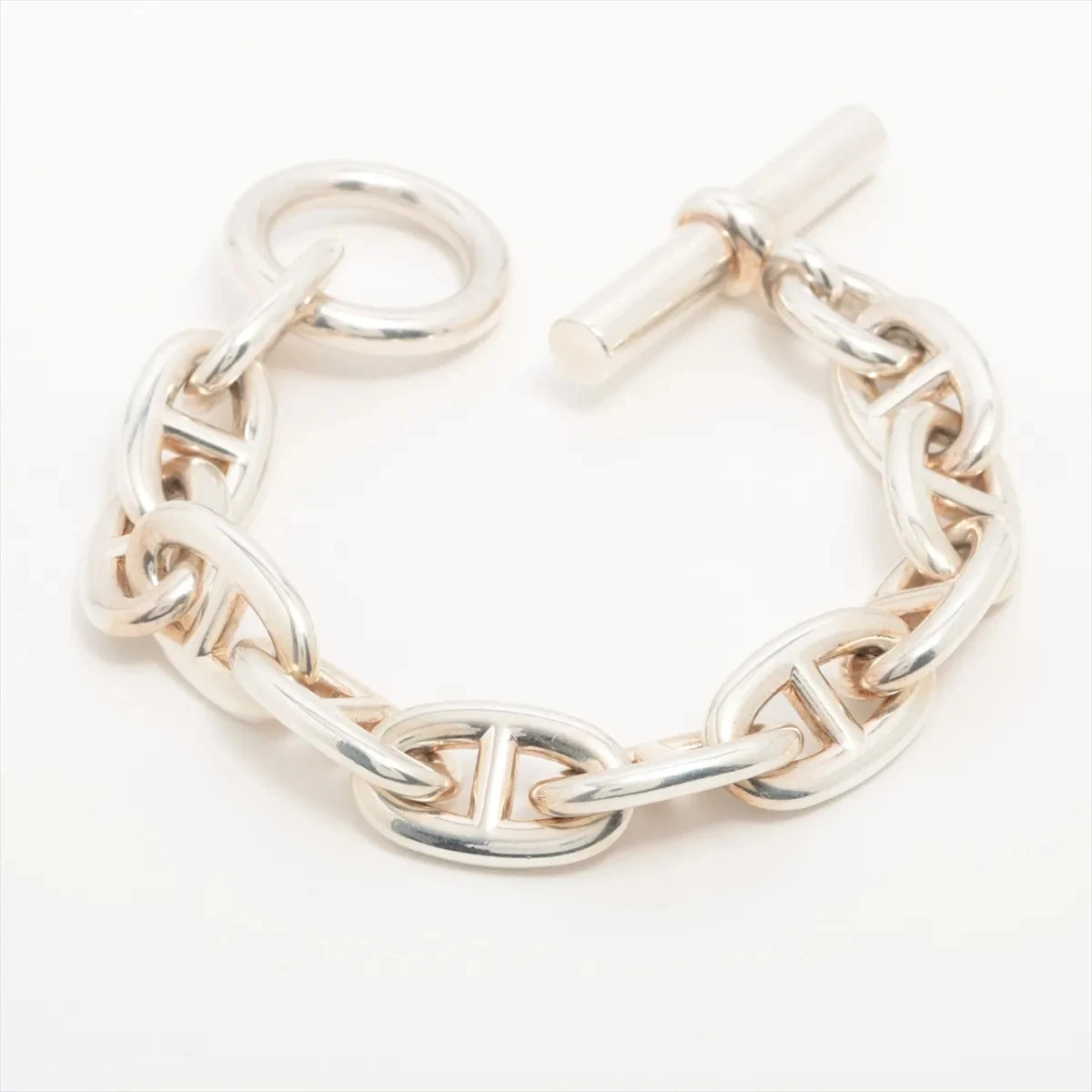 Bracciale Hermès Chaîne d'Ancre TGM 11 cornici Argento 925 103 7g