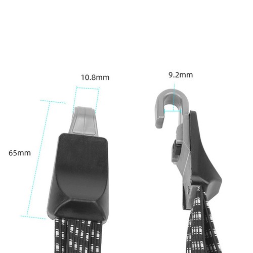 Practical Bungee Belt Double Plastic Hooks Jacquard Rope Quick To Operate - Picture 4 of 12