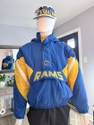 Los Angeles Rams 90s STARTER puffer 1/2 jacket pullover XL blue gold NFL Pro vtg