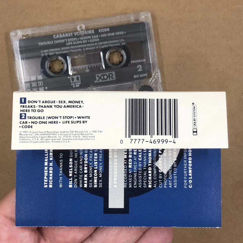 CABARET VOLTAIRE Cassette Tape 80s Industrial CODE BILL NELSON ORIGINAL CASE Foto 4 de 4