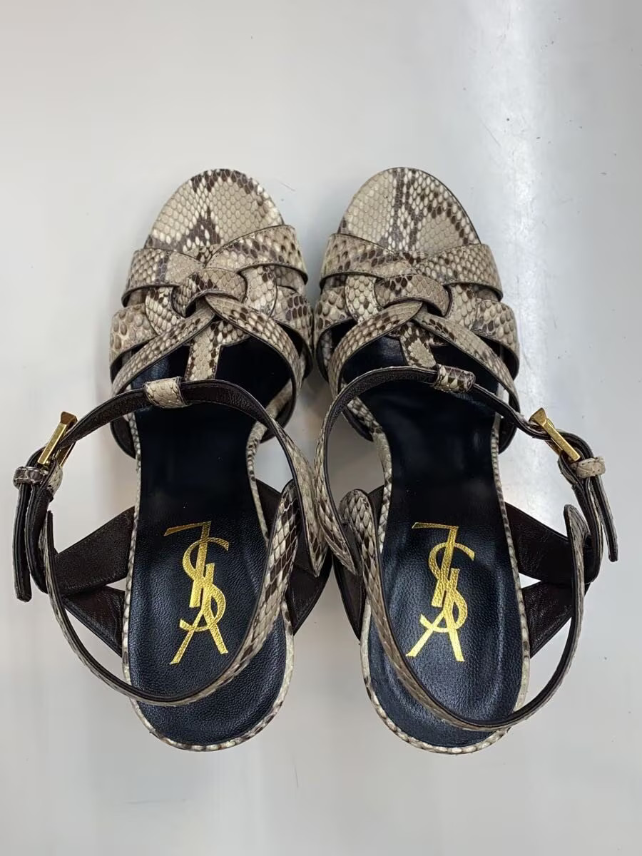 SAINT LAURENT Sandals 36.5 BEG Python - image 3