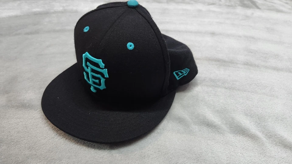 Бейсболка мужская San Francisco Giants кепка облегающая черная бирюзовая MLB 7 3/8 - Изображение 2 из 4