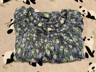 Skye s The Limit Women s 3X Floral Ruffle Top Blue Boho Blouse Plus Size