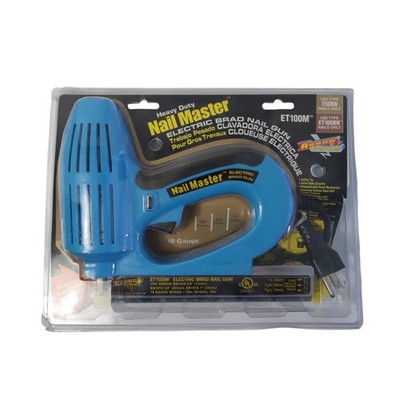 Arrow ET100M Heavy Duty Nail Master Electric Brad Nail Gun 18 Gauge Blue New