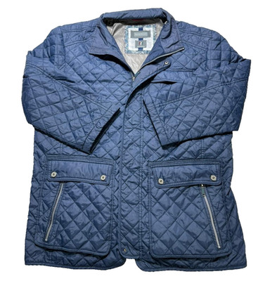 Men Sea Barrier Mens Quilted Jacket Blue L Multiple Pockets