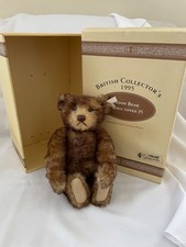 Steiff Teddy Bear British Collector's 1995 Brown Tipped 35 11" tall