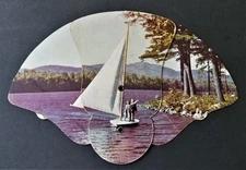 antique ADVERTISING HAND FAN ardmore jenkintown phila pa STRAWBRIDGE & CLOTHER 