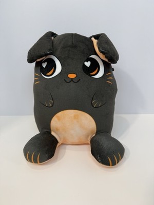 Flipeez  Black Cat Plush Stuffed Animal Toy 10in Soft Halloween Ears Move