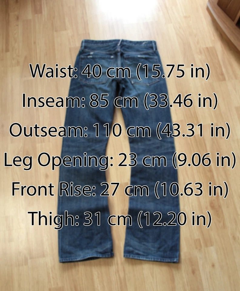 Pantalones de mezclilla Earnest cosidos vintage con ribete acampanado EE. UU. para hombre talla 32 Foto 2 de 4