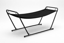 Garden Hammock With Metal Stand Freestanding Outdoor Hammock Bed Black