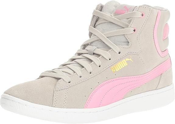 Puma Vikky Mid Women's Sneaker in Gray Violet, Prism Pink 7.