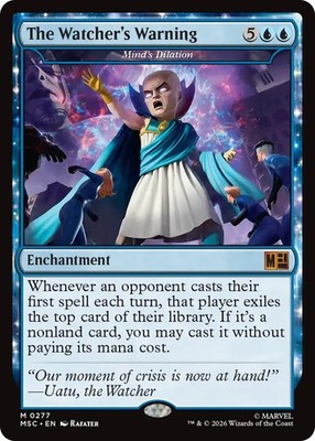 x1 The Watcher's Warning - Mind's Dilation M MTG Commander: Marvel Super Heroes