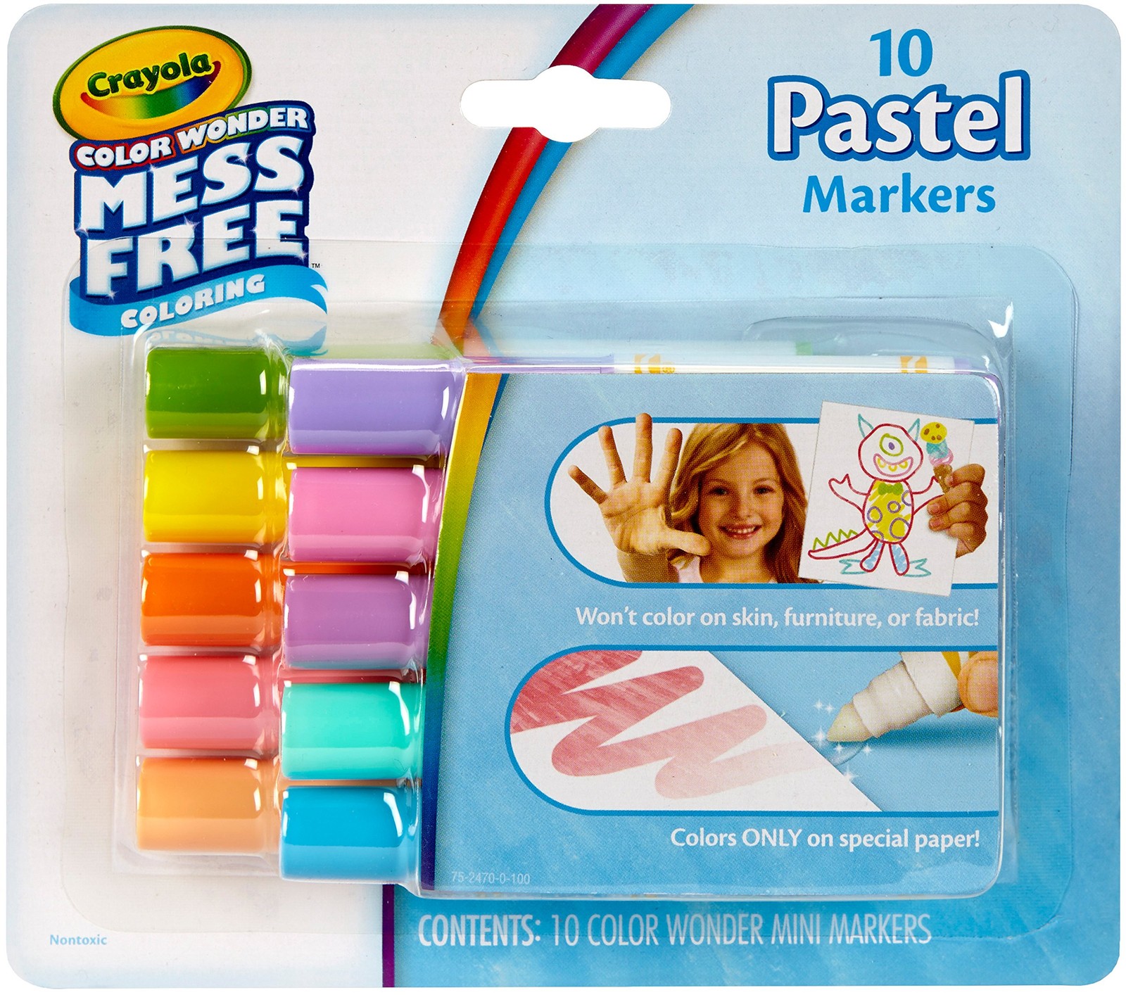 Crayola Color Wonder Mess Free 10 Pastel Markers