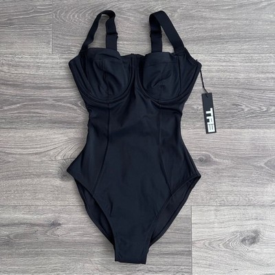 TA3 Lifty One Piece Swimsuit XS Regular F/G Cup Black Compression Shapewear NWT
