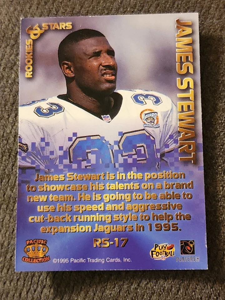 1995 James Stewart Pacific Triple Folders Rookies & Stars Silver #17 RC - Image 2 of 2