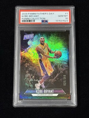 Kobe Bryant 2018 Panini Father s Day Collection Prizm # d/399 PSA 10 GEM MINT
