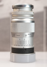 Leica Ernst Leitz GmbH Wetzlar Elmar 9cm 90mm f/4 M39 Screw Mount Lens