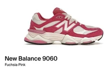 NEW BALANCE 9060 MEN US 13 Men FUSCIA PINK  Mesh & Suede NEW No Lid Box U9060FP