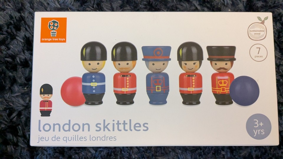Orange Tree Toys - Paddington in London Wooden Skittles (13cm