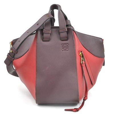LOEWE Bag: Hammock Small Burgundy/Red W14H25D22cm w/o accessories;