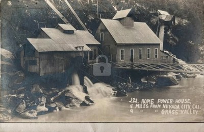 Grass Valley CA California Rome Power House Nevada City RPPC Photo Postcard COPY