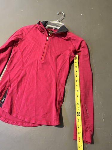 Top donna ICEBREAKER 200 strati base taglia S rosa lana merino 1/4 zip manica lunga - Foto 11 di 11