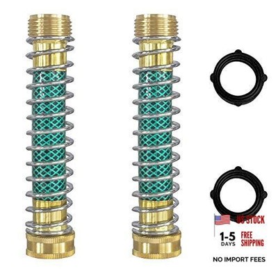  Garden Hose Protector, Hose Extension Adapter with Coil Spring 2 Pack