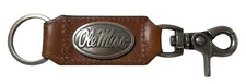 Ole Miss Rebels Leather Keychain Strap with Clip-Heavy Duty by Enmon-New