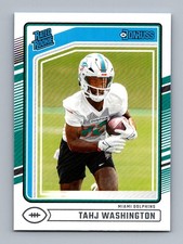 #346 2024 Donruss Rated Rookie BASE ^ Tahj Washington RC Dolphins