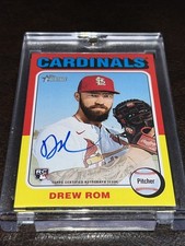 2024 Topps Heritage High Number Drew Rom Rookie Real One On Card Auto