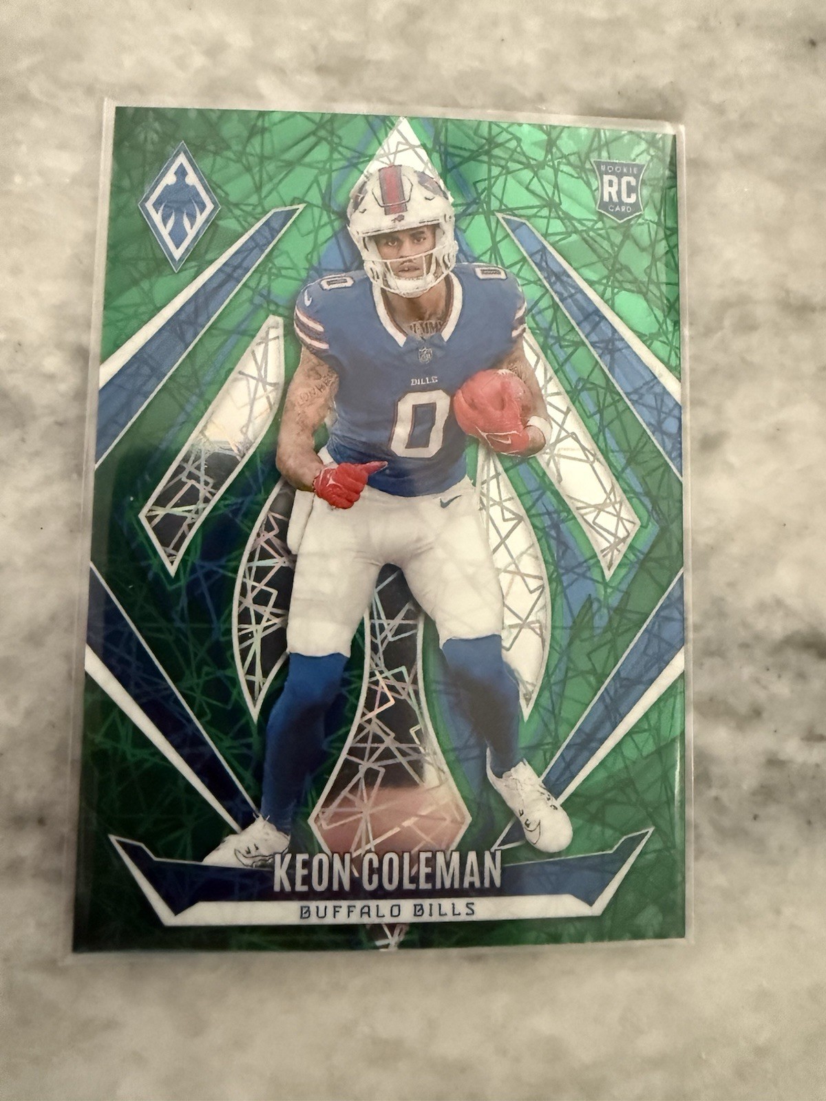 2024 Panini Phoenix Rookies Keon Coleman #213 Green Lazer /50 (RC)