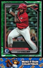 Cam Collier 2024 Bowman Chrome Prospects Lunar Glow Refractors #BCP-13 Reds
