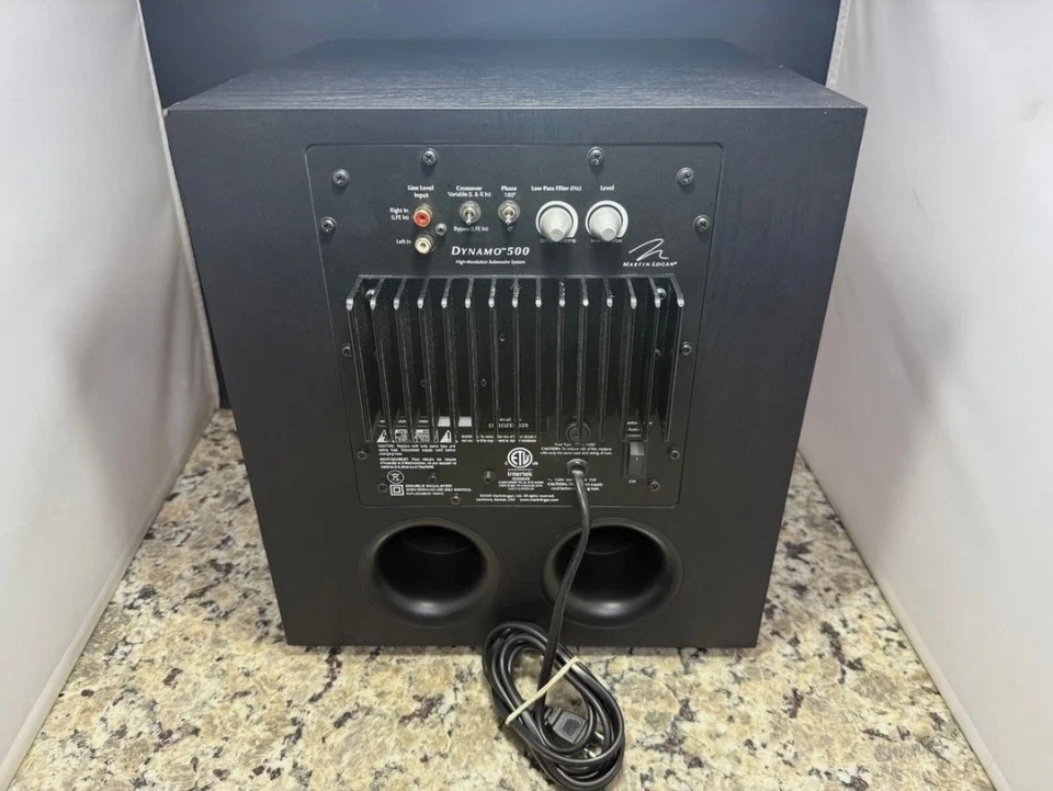 Martin Logan Dynamo 500 高分辨率供电低音炮家庭影院低音炮 — 第 3/3 张图片