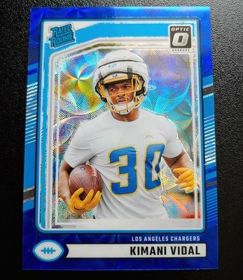 2024 DONRUSS OPTIC KIMANI VIDAL BLUE SCOPE RATED ROOKIE 355 LOS ANGELES CHARGERS