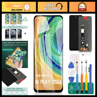 LCD Replacement Screen for Moto G Play 2024 - Touch Digitizer Repair Kit Gen 3