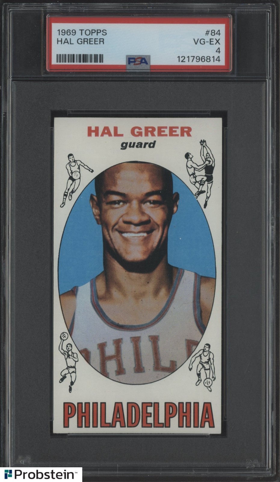 1969-70 Topps Basketball #84 Hal Greer Philadelphia 76ers HOF PSA 4 VG-EX