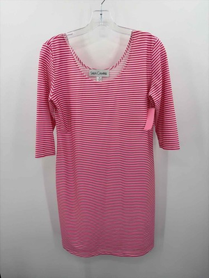 #ad Pre Owned Sara Campbell Pink Size Medium Short Long Sleeve Dress $53.99
