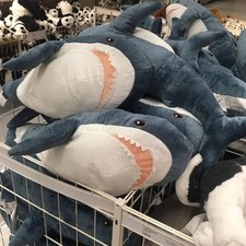 58CM Ikea Blahaj Large Plush Shark Pillow Soft Stuffed Cute Animal Toys Gift