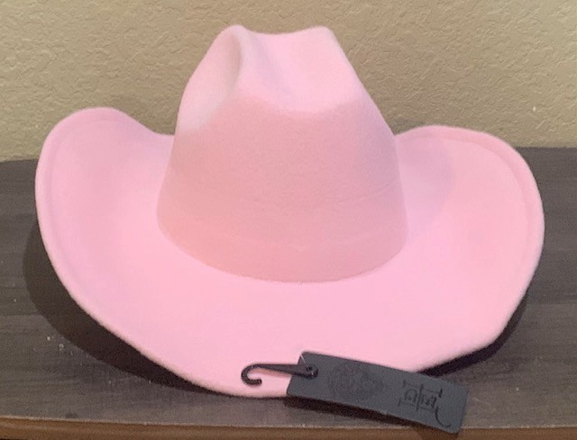 Ed Hardy Pink Cowboy Hat Ed Hardy Cowboy Hat Stiff Brim, Soft Feel, Pink, Rhinestones  main image 3