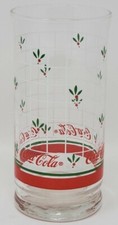 Vintage COCA-COLA Holly Berries Drinking Glass