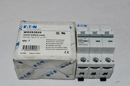 NEW Eaton Cutler-Hammer WMZS3D25 25A 5kA MCB Miniature Circuit Breaker 