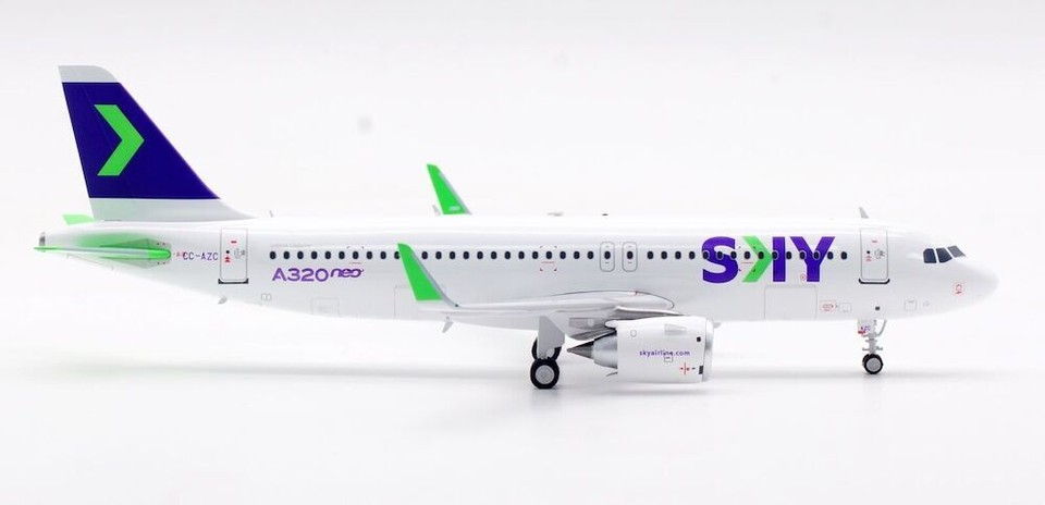 Inflight EAVAZC Sky Airline Chile Airbus A320neo CC-AZC Diecast 1/200 ...