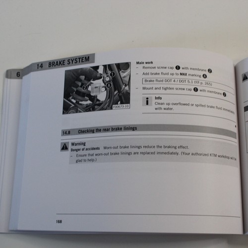 Genuine 2017-2019 KTM 1090 Adventure English Owners Manual - Picture 14 of 19