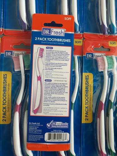 DR Fresh Toothbrush Dual Component Handle 12 Pack (24 Total Brushes)  - Picture 3 of 3