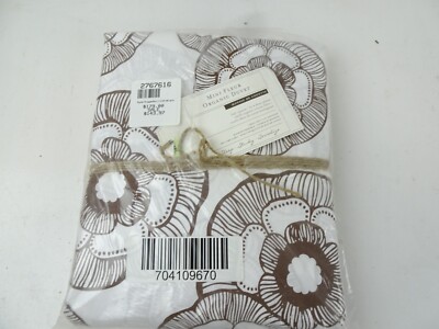 Pottery Barn Dorm Duvet Cover Mini Fleur Organic Coffee Brown  Full/ Queen F/Q