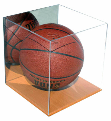 Basketball Shoe Acrylic Display Case with Mirror and Wood Floor A025