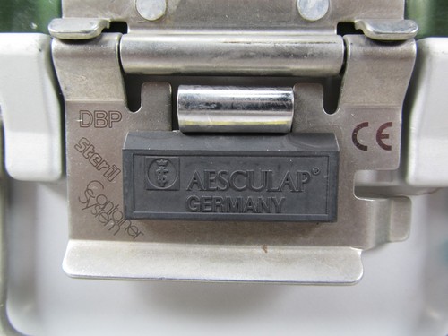 Aesculap DBP Sterilization Container w/ Green Lid Insert & Filter Plates SKU B - Picture 15 of 22